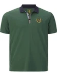 Charles Colby Poloshirt EARL GILES mit Wappen-Print Grün/Dunkelgrün
