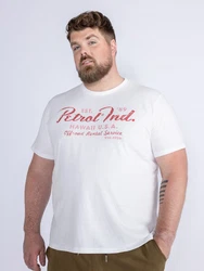 Petrol Industries T-Shirt SS Classic Print Rot/Braun/Dunkelrot/Creme
