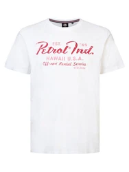 Petrol Industries T-Shirt SS Classic Print Rot/Braun/Dunkelrot/Creme