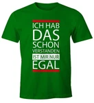 MoonWorks Print-Shirt Herren T-Shirt Grau/Grün/Neonfarben MoonWorks Print-Shirt Herren T-Shirt Grau/Grün/Neonfarben