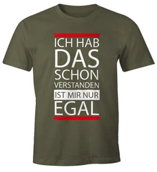 MoonWorks Print-Shirt Herren T-Shirt Grau/Dunkelgrün/Khaki
