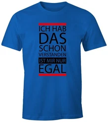 MoonWorks Print-Shirt Herren T-Shirt Hellblau/Blau/Dunkelblau