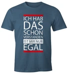 MoonWorks Print-Shirt Herren T-Shirt Grau