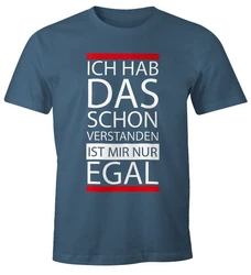 MoonWorks Print-Shirt Herren T-Shirt Grau