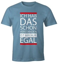 MoonWorks Print-Shirt Herren T-Shirt Grau