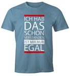 MoonWorks Print-Shirt Herren T-Shirt Grau