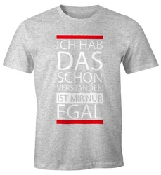 MoonWorks Print-Shirt Herren T-Shirt Grau/Rot/Hellgrau/Dunkelrot
