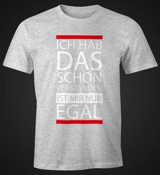MoonWorks Print-Shirt Herren T-Shirt Grau/Rot/Hellgrau/Dunkelrot