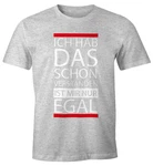 MoonWorks Print-Shirt Herren T-Shirt Grau/Rot/Hellgrau/Dunkelrot