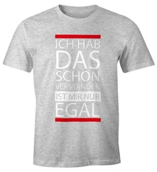MoonWorks Print-Shirt Herren T-Shirt Grau/Rot/Hellgrau/Dunkelrot
