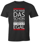 MoonWorks Print-Shirt Herren T-Shirt Grau/Schwarz/Rot