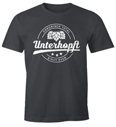 MoonWorks Print-Shirt Chronisch Unterhopft Total Herren T-Shirt Since Ever Fun-Shirt Hellblau/Dunkelgrau/Grau/Rot/Dunkelblau/Lila