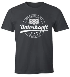 Print-Shirt Chronisch Unterhopft Total Herren T-Shirt Since Ever Fun-Shirt mit Print