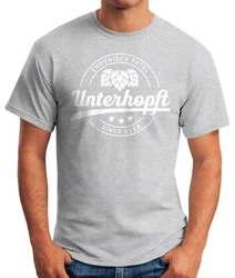 MoonWorks Print-Shirt Chronisch Unterhopft Total Herren T-Shirt Since Ever Fun-Shirt Grau/Dunkelgrau/Silber