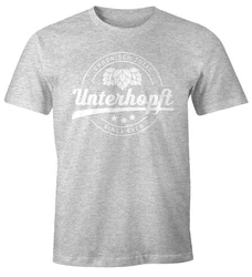 MoonWorks Print-Shirt Chronisch Unterhopft Total Herren T-Shirt Since Ever Fun-Shirt Grau/Dunkelgrau/Silber