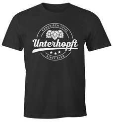 MoonWorks Print-Shirt Chronisch Unterhopft Total Herren T-Shirt Since Ever Fun-Shirt Rot/Lila/Hellblau/Rosa/Schwarz/Weiß/Beige