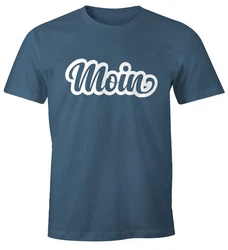 MoonWorks Print-Shirt Moin Herren T-Shirt Hellblau/Blau/Dunkelblau/Beige