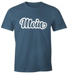 MoonWorks Print-Shirt Moin Herren T-Shirt Hellblau/Blau/Dunkelblau/Beige