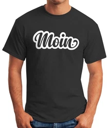 MoonWorks Print-Shirt Moin Herren T-Shirt Beige/Mintgrün/Weiß