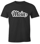 MoonWorks Print-Shirt Moin Herren T-Shirt Beige/Mintgrün/Weiß