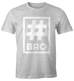 Print-Shirt Herren T-Shirt Bro Brother Hashtag mit Print