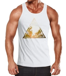 Tanktop Herren Tank Top Foto Print Ananas Palmen Galaxy Sommer Tropical mit Print