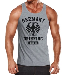 MoonWorks Tanktop Deutschland Herren Team Adler Dunkelgrau/Dunkelblau/Dunkelrot/Rot/Grau
