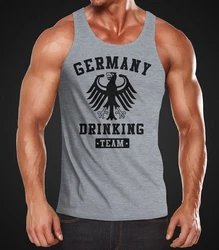 MoonWorks Tanktop Deutschland Herren Team Adler Dunkelgrau/Dunkelblau/Dunkelrot/Rot/Grau