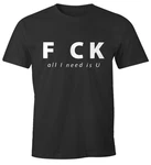 MoonWorks Print-Shirt Herren Spruch T-Shirt Schwarz