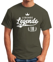 MoonWorks Print-Shirt Herren T-Shirt Lebende Legende Athletic Krone mit Print Dunkelgrün