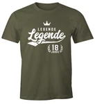 MoonWorks Print-Shirt Herren T-Shirt Lebende Legende Athletic Krone mit Print Dunkelgrün