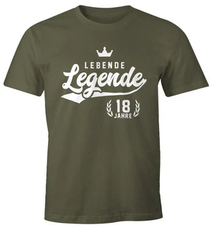 MoonWorks Print-Shirt Herren T-Shirt Lebende Legende Athletic Krone mit Print Dunkelgrün MoonWorks Print-Shirt Herren T-Shirt Lebende Legende Athletic Krone mit Print Dunkelgrün