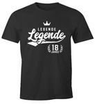 MoonWorks Print-Shirt Herren T-Shirt Lebende Legende Athletic Krone mit Print Schwarz/Gelb MoonWorks Print-Shirt Herren T-Shirt Lebende Legende Athletic Krone mit Print Schwarz/Gelb