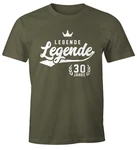 MoonWorks Print-Shirt Herren T-Shirt Lebende Legende Athletic Krone mit Print Dunkelgrün