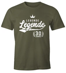 MoonWorks Print-Shirt Herren T-Shirt Lebende Legende Athletic Krone mit Print Dunkelgrün