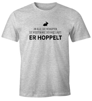 MoonWorks Print-Shirt Herren T-Shirt Spruch an alle die wissen wie der Hase läuft