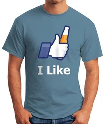 MoonWorks Herren Print-Shirt I like beer 