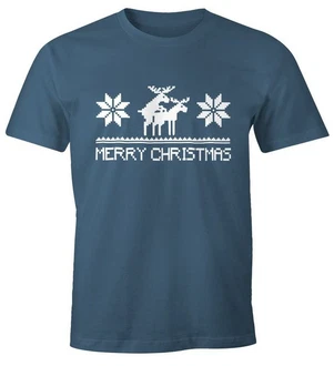 MoonWorks Print-Shirt Weihnachten Merry Christmas Fun-Shirt Türkis MoonWorks Print-Shirt Weihnachten Merry Christmas Fun-Shirt Türkis