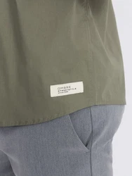 OMBRE Kurzarmhemd mit kubanischem Kragen Dunkelgrün/Khaki/Grün/Beige/Türkis