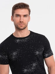 OMBRE Print-Shirt Herren-T-Shirt Silber/Schwarz/Grau/Dunkelgrau/Blau
