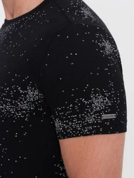 OMBRE Print-Shirt Herren-T-Shirt Silber/Schwarz/Grau/Dunkelgrau/Blau