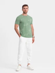 OMBRE Print-Shirt Herren-T-Shirt Grün/Dunkelgrün/Türkis