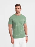 OMBRE Print-Shirt Herren-T-Shirt Grün/Dunkelgrün/Türkis