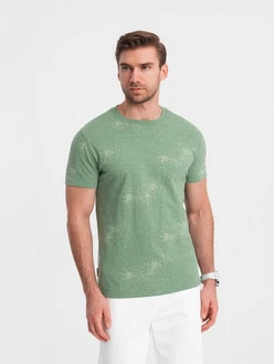 OMBRE Print-Shirt Herren-T-Shirt Grün/Dunkelgrün/Türkis OMBRE Print-Shirt Herren-T-Shirt Grün/Dunkelgrün/Türkis