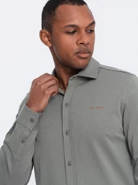 Langarmhemd Herren-Shirt aus Baumwolle REGULAR stricken Single-Jersey