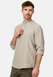 Indicode Langarmhemd INLif Khaki/Beige/Grün/Braun