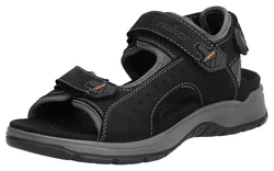 Rieker Sandale Klettschuh Freizeitsandale schwarz/grau