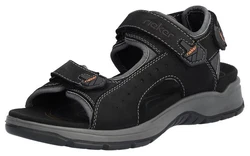 Rieker Sandale Klettschuh Freizeitsandale schwarz/grau