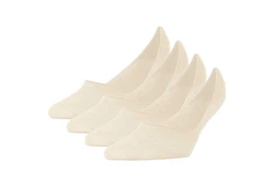 Burlington Flinge Damen Everyday IN Anti-Slip (4er Pack) Weiß/Khaki/Beige
