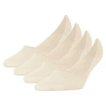 Burlington Flinge Damen Everyday IN Anti-Slip (4er Pack) Weiß/Khaki/Beige